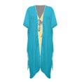 thumbnail image 1 of HELLHERO Polyester Bathing Suit Cover Up for Vacation Loose Free Size Long Kimono Swimsuit Cover Up Butterfly Print, 1 of 6
