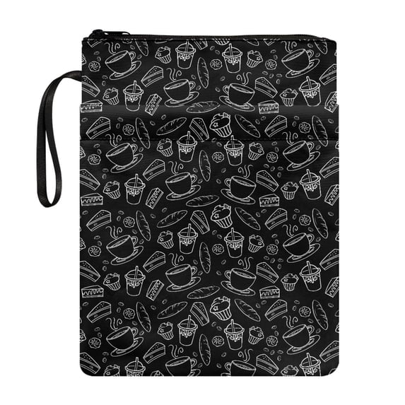 HELLHERO Polyester Book Cover for Readers Book Lovers Gift for Journal Decorative Design, 11.4 Inch X 8.66 Inch Coffee
