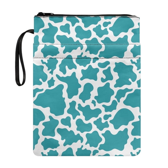 HELLHERO Polyester Book Covers for Librarian Book Lovers Gift for Class Office Pocket Book Protection, Cow Print