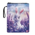 thumbnail image 1 of HELLHERO Polyester Book Organizer Bag for Fater Book Lovers Gifts for Class Office Pocket Decorative Design, 11.4 Inch X 8.66 Inch Rabbit, 1 of 8