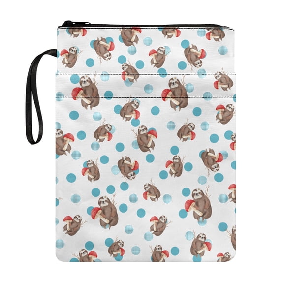 HELLHERO Polyester Book Sleeve Cover Retro Polka dots Tote Bags Book Lovers Gifts Textbook Classroom Classmate Students Student Gift Bag