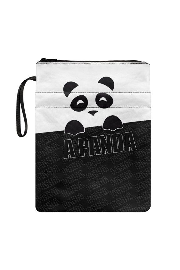 Polyester Book Sleeve Protector Pouch for Readers - Gift Bag for Travel Book Protection, 11.42 x 8.66 Inch Cartoon Panda