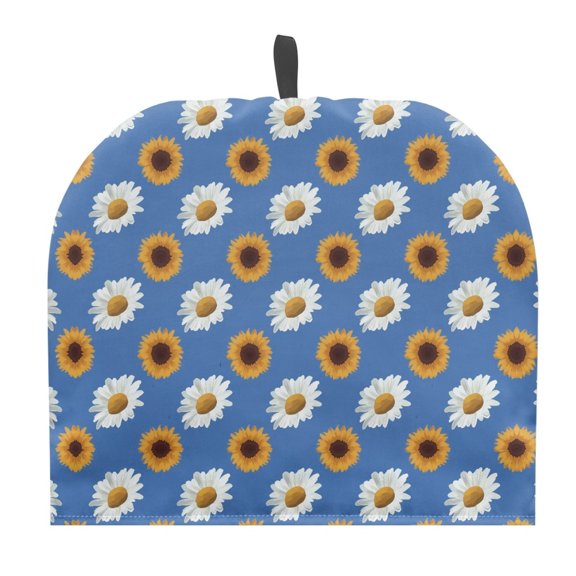 HELLHERO Polyester Canvas Teapot Dust Cover Sunflower Daisy Lightweight Keep Warm for Housewife
