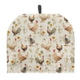 thumbnail image 1 of HELLHERO Polyester Canvas Teapot Insulated Cosy Rooster and Daisy Pattern Keep Warm Keep Warm for Wife, 1 of 8