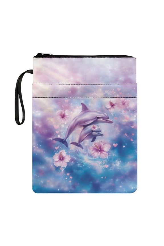 Polyester Fabric Book Organizer Bag for Friend - Gift Bag for Books, Magazines, and Stationery Pocket, 11.42 x 8.66 Inch