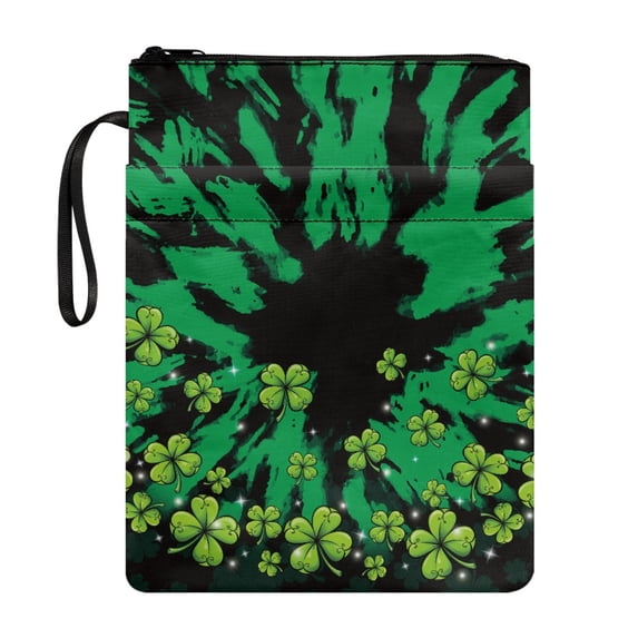 HELLHERO Polyester Fabric Zipper Bag for Reader - Retro for Hardcover Notebook Bible Journal Textbooks Paperbacks Lightweight, 8.66 x 11.42