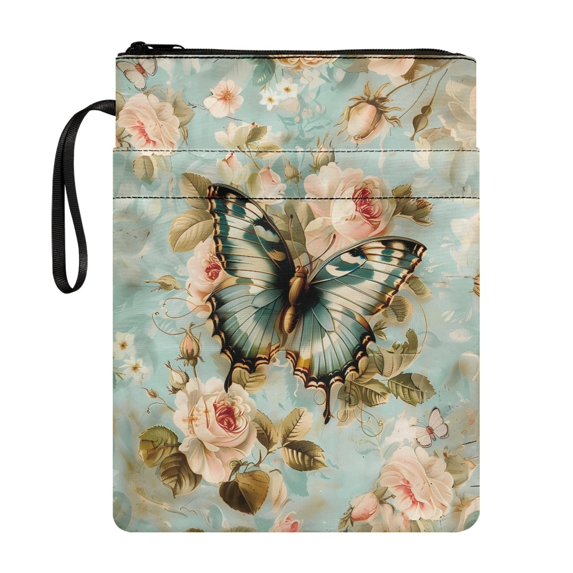 HELLHERO Polyester Fabric Zipper Pouch for Mother - Book Lovers Gift for Class Office Pocket Decorative Design, 11.4 Inch X 8.66 Inch