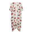 thumbnail image 1 of HELLHERO Polyester Long Kimono Swimsuit Cover Up for Beach Comfort Breathable Poinsettia Pattern, 1 of 6