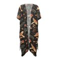 thumbnail image 1 of HELLHERO Polyester Long Kimono Swimsuit Cover Up for Beach Comfort Stylish Mushrooms Forest Flora, 1 of 6