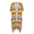thumbnail image 1 of HELLHERO Polyester Long Kimono Swimsuit Cover Up for Summer Lightweight Free Size Bathing Suit Cover Up Geometric Stripes, 1 of 6