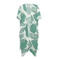 thumbnail image 1 of HELLHERO Polyester Long Kimono Swimsuit Cover Up for Summer Long Cardigan Free Size Bathing Suit Cover Up Tropical Foliage Print, 1 of 6