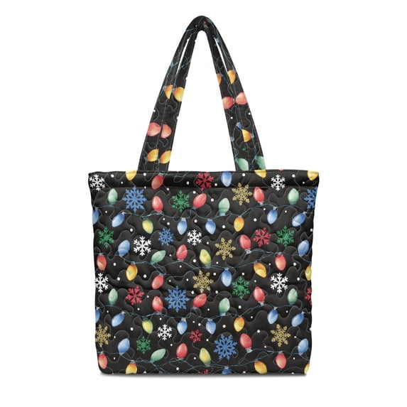 HELLHERO Polyester Open Top Quilted Shopping Bag with inner pockets ...