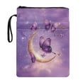 thumbnail image 1 of HELLHERO Polyester Paperback Book Cover Book Lovers Gift Butterfly and Moon Pattern Zipper Pouch Classic Hardcover Notebook Paperbacks Book Lovers Gifts, 1 of 8