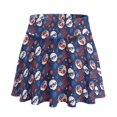 thumbnail image 1 of HELLHERO Polyester Spandex Athletic Tennis Skirt for Athletic Activities Golf Outing, Two Pockets Built-in Shorts Running Workout Skorts, Patriotic Skull Hearts, 1 of 9