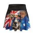 thumbnail image 1 of HELLHERO Polyester Spandex Blend Athletic Skort for Tennis Training Golf, Built-in Shorts 2 Side Pockets Athletic Skorts, Deer Design for The British Flag, 1 of 9