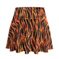thumbnail image 1 of HELLHERO Polyester Spandex Fabric Tennis Skirt for Outing Golf Pickleball, Built-in Shorts 2 Side Pockets Golf Skirts, Tiger stripe print, 1 of 9