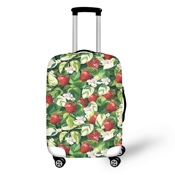 HELLHERO Polyester Spandex Travel Baggage Guard for Road Trip Durable Anti Fading Anti-pollution, Strawberry Bloom Field