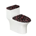 thumbnail image 1 of HELLHERO Polyester Toilet Lid Dust Cover Set & Stays in Place Toilet Lid Seat Cover & Elastic Edge for Bathroom Soft, 1 of 8