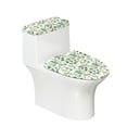 thumbnail image 1 of HELLHERO Polyester Toilet Lid Seat Cover Set for Hotel Holiday Dressing Toilet Seat Protector with Elastic Bottom 2 Piece, Leaf, 1 of 8