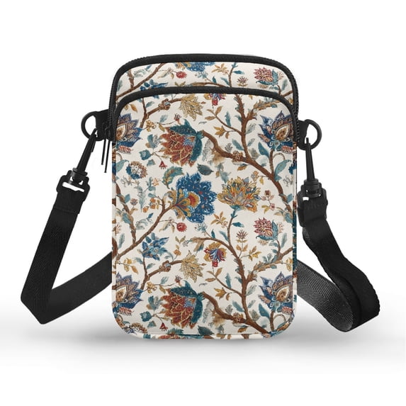 HELLHERO Polyester Women Messenger Bag Lightweight Messenger Bag for Daily Commute or Casual Outings, Colorful Floral Pattern Design