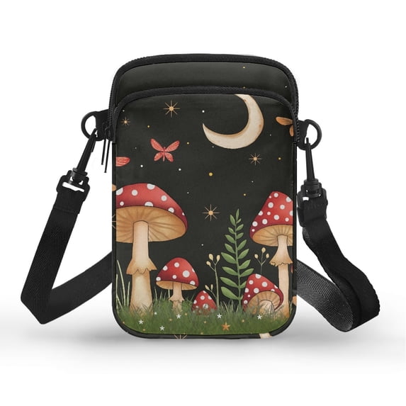 HELLHERO Polyester Women Messenger Bag Lightweight Women Crossbody Bag for Daily Use(Mushroom)