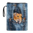 thumbnail image 1 of HELLHERO Polyester Zipper Bag Book Lovers Gifts Pocket Hamster Design Books Sleeve Classic Notebook Student Gift Bag, 1 of 7