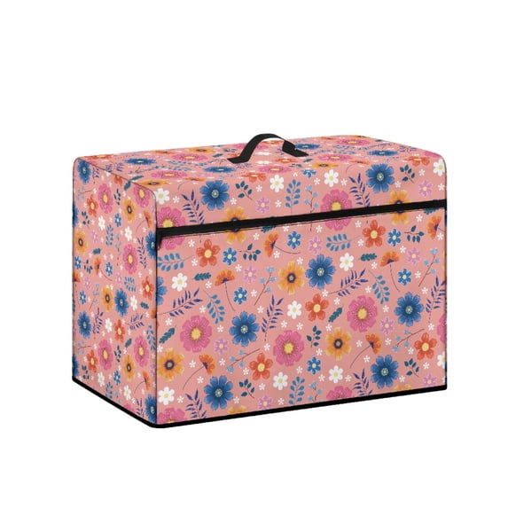 HELLHERO Portable Sewing Machine Cover Reusable Lightweight & Sturdy Floral Pattern Dustproof Cover