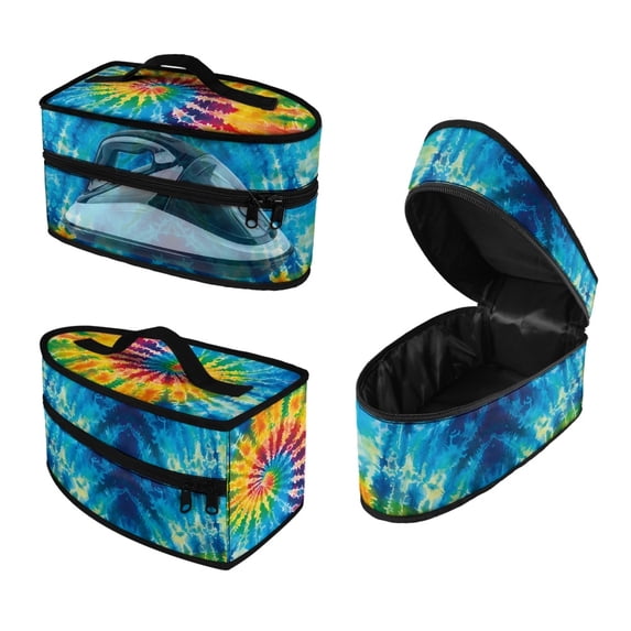 HELLHERO Portable Steamer Bag Tie Dye Travel Iron Case Smooth Zipper, Bag Only