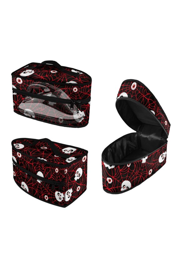 Portable Steamer Case Protective with Zipper Universal for Most Iron Skull and Spider Web Pattern(Bag Only)