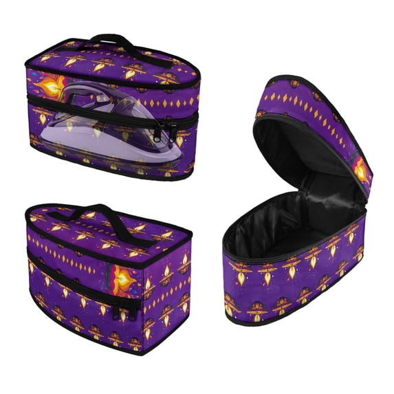 HELLHERO Portable Steamer Travel Organizer Candle Pattern Design Compatible with Most Iron Irons Accessories, Case Only