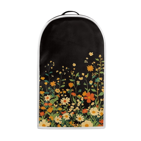 HELLHERO Proof Stain 15.94"H x 9.45"L x 7.28"W Coffee Machine Dust Cover Foldable Multifunctional Kitchen Blender Dust Covers for Home Kitchen Indoor Floral Pattern
