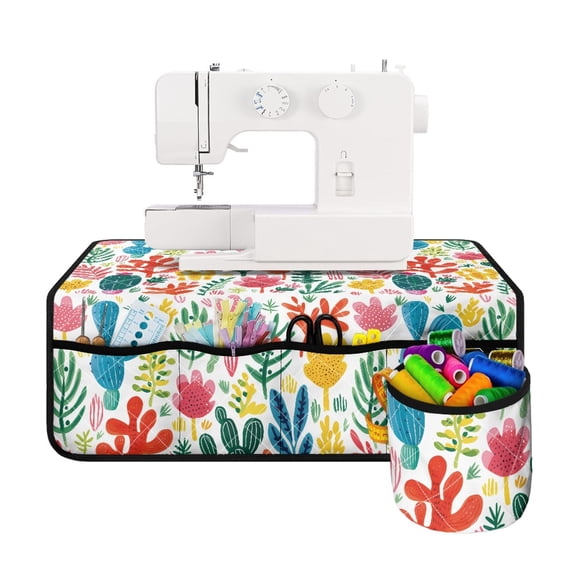 HELLHERO Protective Mat Sewing Machine Pad Floral Removable Storage Bag to Keep Tidy for Wife Mom Family Present Ideal For Sewing Classes & Home Use