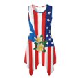 thumbnail image 1 of HELLHERO Puerto Rico Flag Print Casual Midi Dress, Side Pockets Sleeveless Sundress Irregular Hem Round Neck Sleeveless Sundresses, 1 of 8