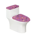 thumbnail image 1 of HELLHERO Pumpkin Bat Pattern Fits All Toilet Shapes Elastic Edge Universal Polyester Toilet Seat Covers Gift Elastic Installation Reusable U-Shaped 2 Piece Set, 1 of 8