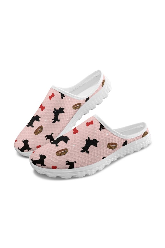 Puppy Bone Pattern Walking Shoes with Non Slip, Quick Dry Comfort Mesh Slippers for Summer Beach Outdoor
