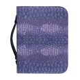 thumbnail image 1 of HELLHERO Purple Crocodile Texture Bible Carrying Case, Durable PU Leather Large Capacity Bag for Church Travel and Christian Prayer, 1 of 12