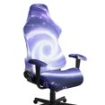 thumbnail image 1 of HELLHERO Purple White Swirl Galaxy 4 Pcs Gaming Chair Covers with Arms for Adults, Stretch Spandex Computer Chair Slipcovers with Armrest Covers for Office, 1 of 10