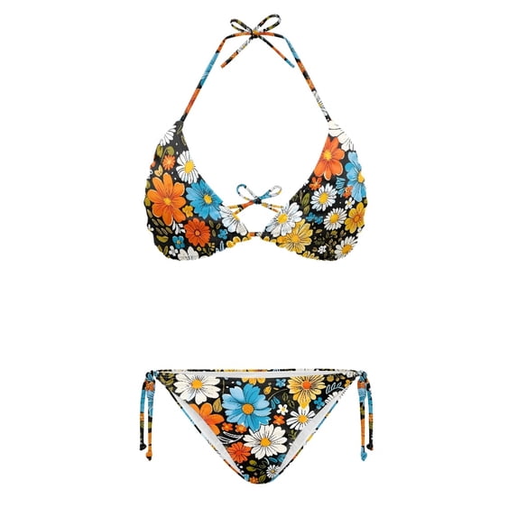 HELLHERO Quick Drying Swimwear for Beach Soft Fabric Plus Size Design Ladies Beachwear Outfit Flowers