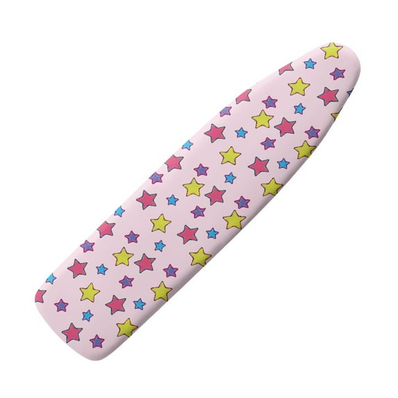 HELLHERO Quick Install Ironing Board Covers Non Stick Elastic Edge 15x54 Inch Easy to Fold Stars, Pink