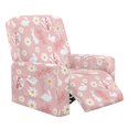 thumbnail image 1 of HELLHERO Rabbit and Daisy Pattern Recliner Chair Covers for Single Lounger Sofa, Brushed Anti Spill Recliner Chair Slipcover for Living Room Home Single Seat, 1 of 8
