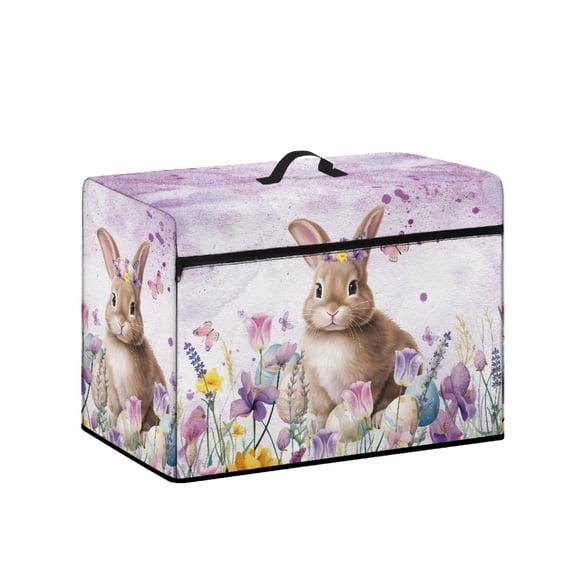 HELLHERO Rabbit Portable Sewing Machine Cover and Sewing Essentials Pockets Easy Clean Washable Ideal Gifts for Mom