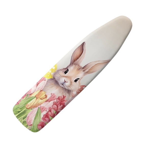 HELLHERO Rabbit Print Ironing Board Cover Polyester Iron Cover for Ironing Board, Scorch Resistant Ironing Board Cover Protector Decorative Covers for Ironing Board, 54" x 15" Inch