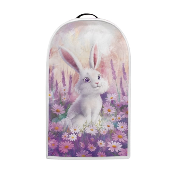 HELLHERO Rabbit and Daisy Pattern Durable Coffee Machine Dust Cover for Kitchen Stylish