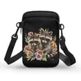 thumbnail image 1 of HELLHERO Raccoon Floral Pattern Birthdays Gift with Adjustable Strap Crossbody Small Bags Vintage for Travel, 1 of 7