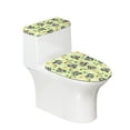 thumbnail image 1 of HELLHERO Rainbow Clover Pattern Soft Toilet Top Cover Elastic Bottom Stretch Stays in Place Round Toilet Lid Dust Cover Fits All Toilet Shapes Bathroom Home Machine, 1 of 8