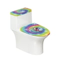 thumbnail image 1 of HELLHERO Rainbow Santa Claus Pattern Universal Toilet Dust Cover Set & Reusable Stretch Adjustable with 2 Piece Set Bathroom Toilet Lid Cover, 1 of 8