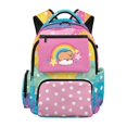 thumbnail image 1 of HELLHERO Rainbow Star Pattern School Backpack for Kids with Breathable Multi-Pocket Kids Backpack, Adjustable Padded Straps 17 Inch School Bag for Daily Commute Back to School, 1 of 8