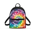 thumbnail image 1 of HELLHERO Rainbow Tie Dye Pattern Versatile Small Backpack Purse, Lightweight Travel Daypack with Smooth Zipper for Outdoor Shopping, 1 of 8