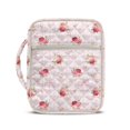 thumbnail image 1 of HELLHERO Red Rose Pattern Washable Quilted Bible Cover for School Scripture Study, Elastic Polyester Bible Cover Case with Lightweight, 1 of 9