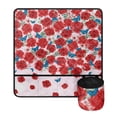 thumbnail image 1 of HELLHERO Red Roses and Blue Butterflies Sewing Machine Mat Fabric Polyester Washable Waterproof for Woman Gifts Travelling and Sewing Classes, 1 of 5